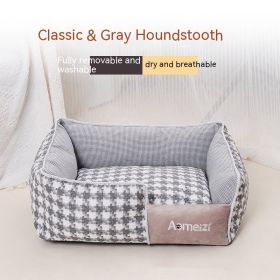 Removable And Washable Pet Bed Four Seasons Universal (Option: Classic Grey-Pet Nest Only-S)