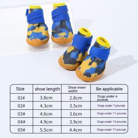 Pet Shoes Is Not Easy To Drop Poodle (Option: Blue-3)