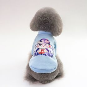 Dog Winter Pet Clothes Brushed Hoody (Option: Bear Hoodie Blue-S)