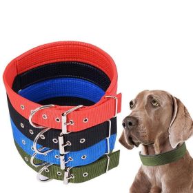 Pet Collar Simple Solid Color Dog Collar Leather Lining Adjustable Small Dog Collar Bichon Labrador Medium To Large Dog Collar (Kleur: green, size: 1.5cm*40cm)