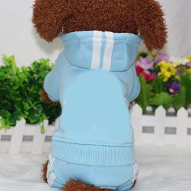 Pet four-legged clothes (Color: Light Blue, size: XS)