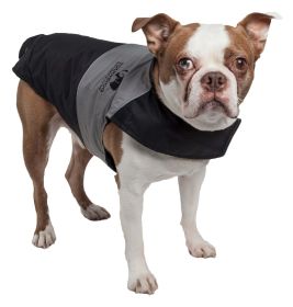 Touchdog Lightening-Shield Waterproof 2-in-1 Convertible Dog Jacket w/ Blackshark technology (size: small)