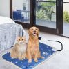 Pet Heating Pad Electric Dog Cat Heating Mat Waterproof Warming Blanket with 9 Heating Levels 4 Timer Setting Constan On Function Chewing-resistant