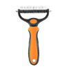 Professional Pet Deshedding Brush 2 Sided Dematting Dog Comb Cat Brush Rake Puppy Grooming Tools Undercoat Shedding Flying Hair