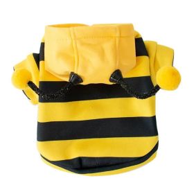 Frog Dog Small Medium Sweater Fleece Clothes Pet Products (Option: Bee Sweater-L)