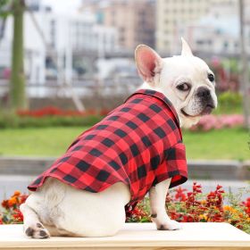 Casual Universal Pet Plaid Shirt (Option: Plaid Shirt Red-M)