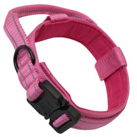 Fashion Personalized Tactical Dog Collar (Option: Rose Red-L)