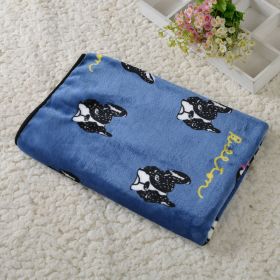 Dog Kennel Coral Fleece Blanket (Option: Jarre Aero Bull Blue-60x 80cm)