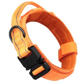 Fashion Personalized Tactical Dog Collar (Option: Orange-M)