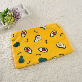 Dog Kennel Coral Fleece Blanket (Option: Avocado-25x 25cm)